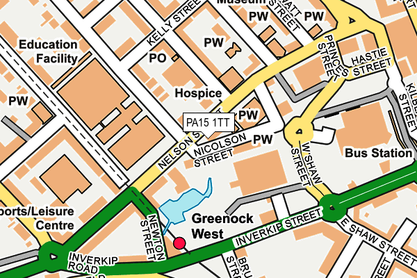 PA15 1TT map - OS OpenMap – Local (Ordnance Survey)