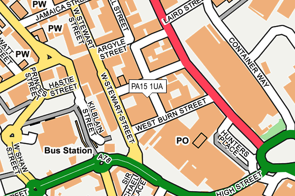 PA15 1UA map - OS OpenMap – Local (Ordnance Survey)
