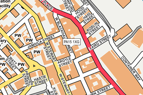 PA15 1XG map - OS OpenMap – Local (Ordnance Survey)