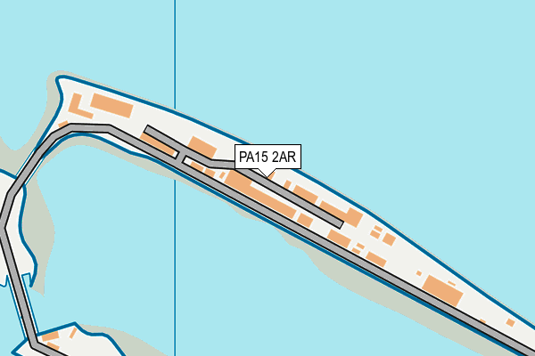 PA15 2AR map - OS OpenMap – Local (Ordnance Survey)