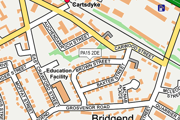 PA15 2DE map - OS OpenMap – Local (Ordnance Survey)