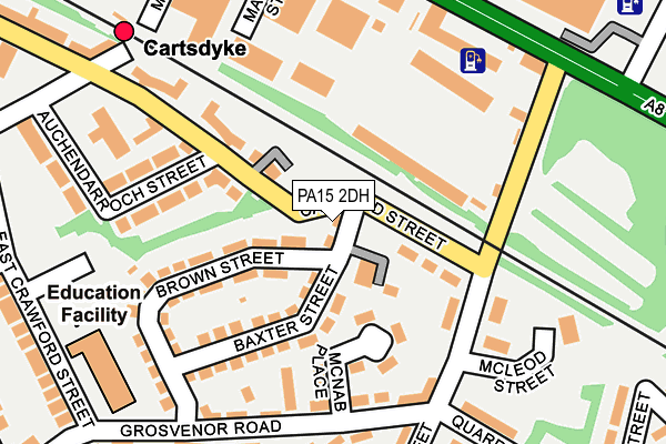 PA15 2DH map - OS OpenMap – Local (Ordnance Survey)
