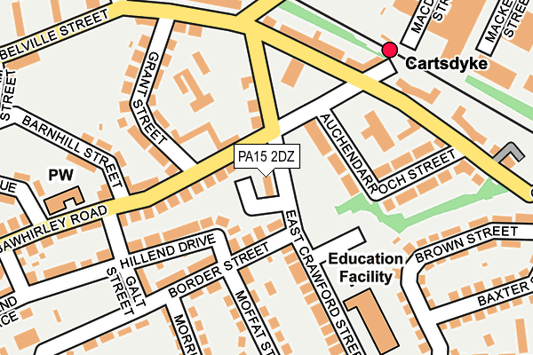 PA15 2DZ map - OS OpenMap – Local (Ordnance Survey)