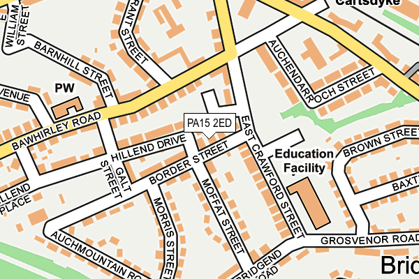 PA15 2ED map - OS OpenMap – Local (Ordnance Survey)
