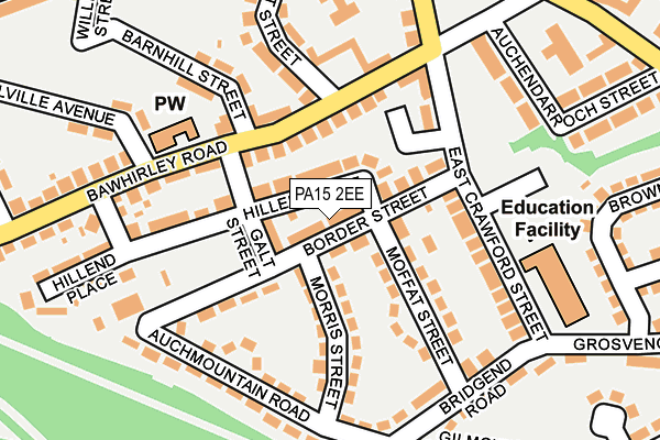 PA15 2EE map - OS OpenMap – Local (Ordnance Survey)