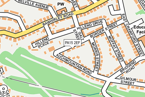 PA15 2EF map - OS OpenMap – Local (Ordnance Survey)