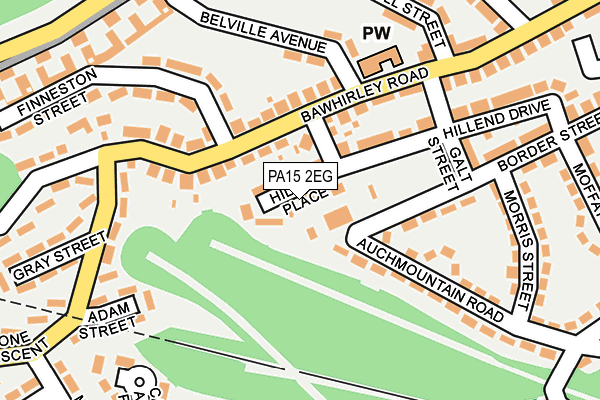 PA15 2EG map - OS OpenMap – Local (Ordnance Survey)