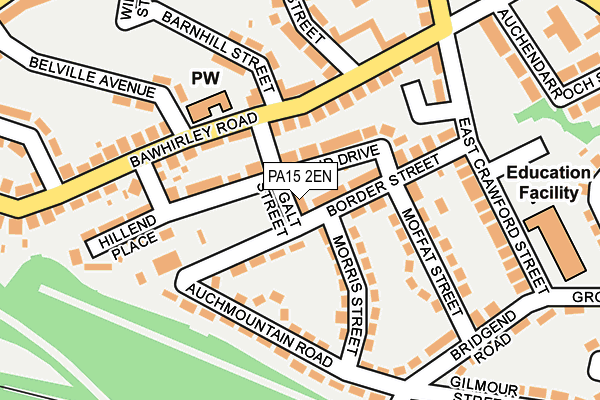 PA15 2EN map - OS OpenMap – Local (Ordnance Survey)