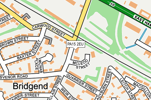 PA15 2EU map - OS OpenMap – Local (Ordnance Survey)