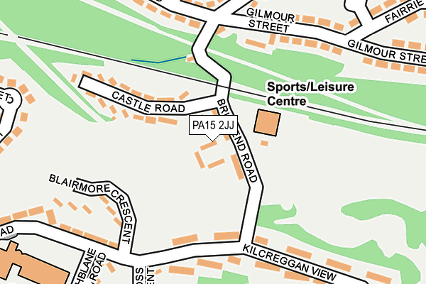 PA15 2JJ map - OS OpenMap – Local (Ordnance Survey)