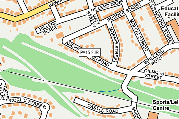 PA15 2JR map - OS OpenMap – Local (Ordnance Survey)