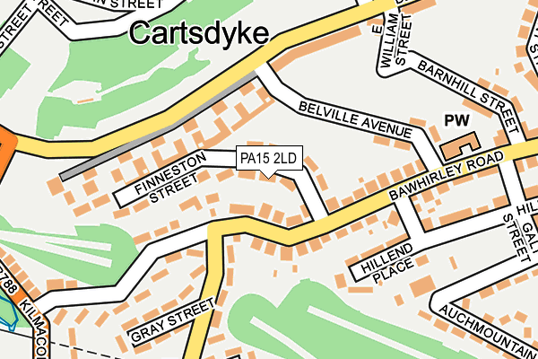 PA15 2LD map - OS OpenMap – Local (Ordnance Survey)