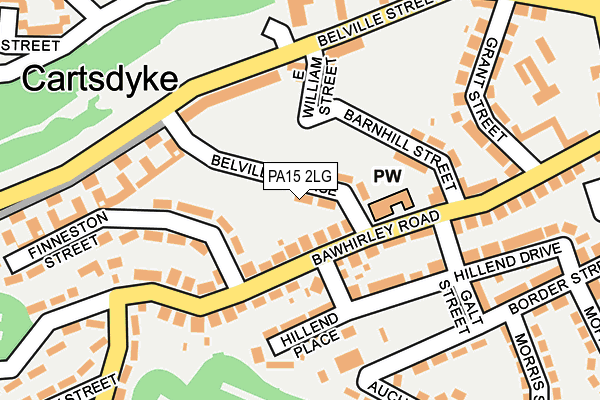 PA15 2LG map - OS OpenMap – Local (Ordnance Survey)