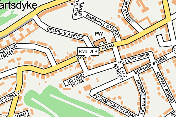PA15 2LP map - OS OpenMap – Local (Ordnance Survey)