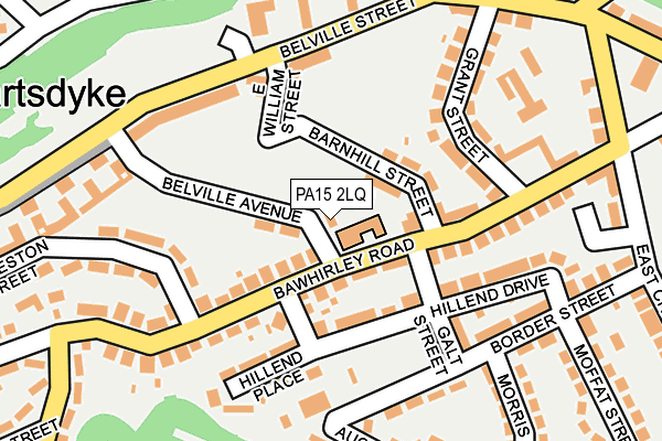 PA15 2LQ map - OS OpenMap – Local (Ordnance Survey)