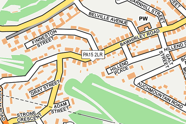 PA15 2LR map - OS OpenMap – Local (Ordnance Survey)