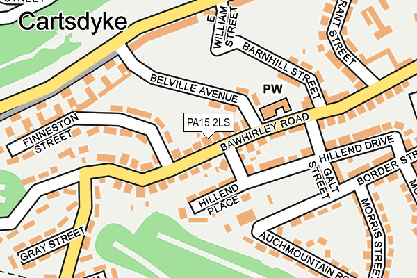 PA15 2LS map - OS OpenMap – Local (Ordnance Survey)
