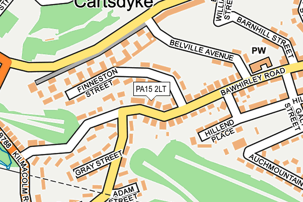 PA15 2LT map - OS OpenMap – Local (Ordnance Survey)