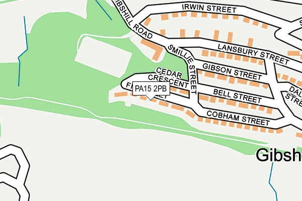 PA15 2PB map - OS OpenMap – Local (Ordnance Survey)