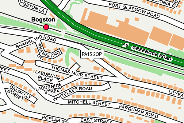PA15 2QP map - OS OpenMap – Local (Ordnance Survey)