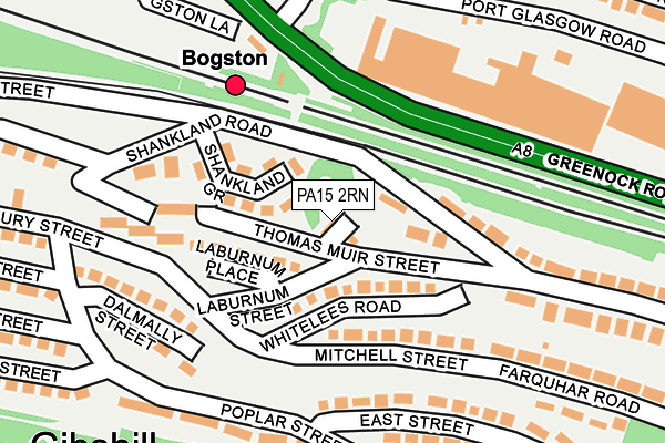 PA15 2RN map - OS OpenMap – Local (Ordnance Survey)