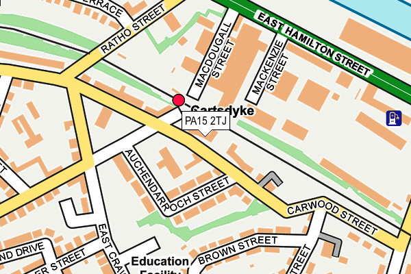 PA15 2TJ map - OS OpenMap – Local (Ordnance Survey)