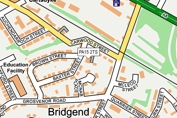 PA15 2TS map - OS OpenMap – Local (Ordnance Survey)