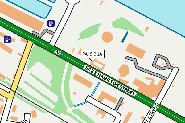 PA15 2UA map - OS OpenMap – Local (Ordnance Survey)