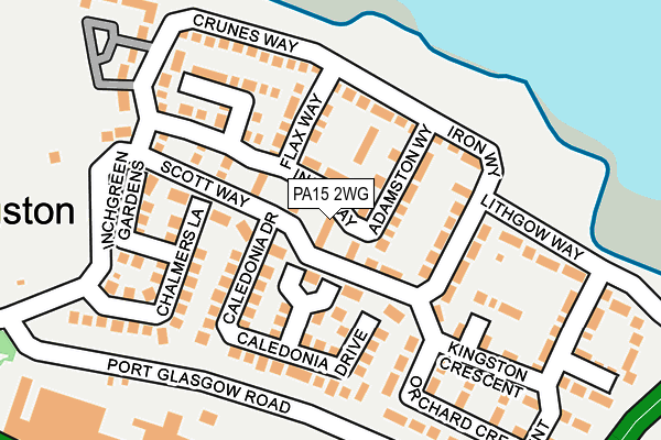 PA15 2WG map - OS OpenMap – Local (Ordnance Survey)