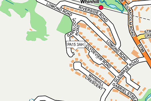 PA15 3AH map - OS OpenMap – Local (Ordnance Survey)