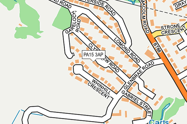 PA15 3AP map - OS OpenMap – Local (Ordnance Survey)