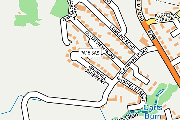 PA15 3AS map - OS OpenMap – Local (Ordnance Survey)