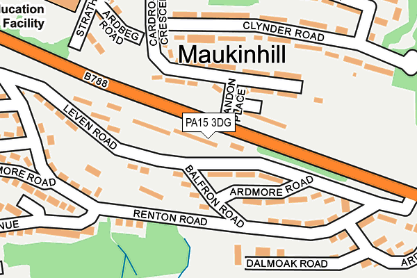 PA15 3DG map - OS OpenMap – Local (Ordnance Survey)