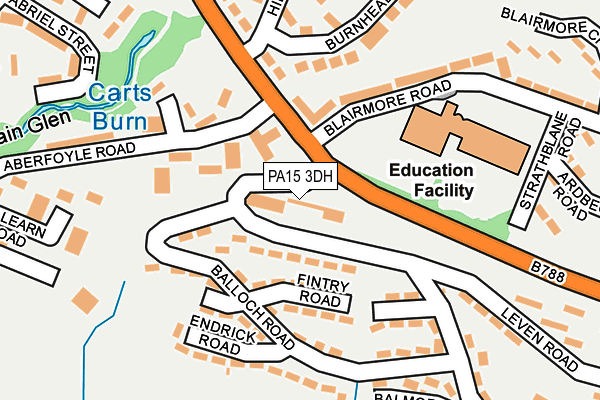 PA15 3DH map - OS OpenMap – Local (Ordnance Survey)
