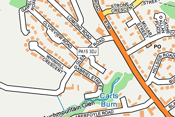 PA15 3DJ map - OS OpenMap – Local (Ordnance Survey)