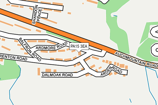 PA15 3EA map - OS OpenMap – Local (Ordnance Survey)