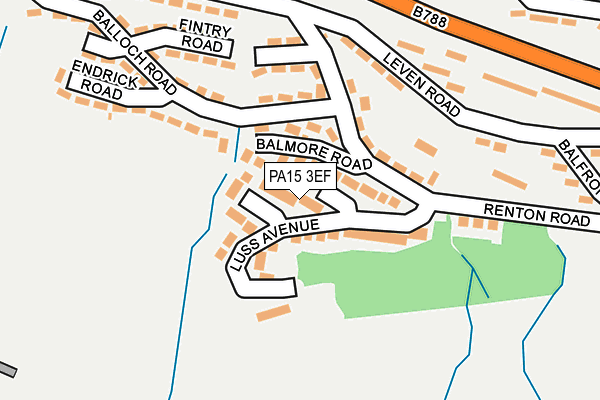 PA15 3EF map - OS OpenMap – Local (Ordnance Survey)