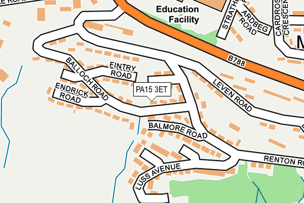 PA15 3ET map - OS OpenMap – Local (Ordnance Survey)