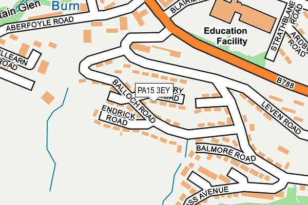 PA15 3EY map - OS OpenMap – Local (Ordnance Survey)