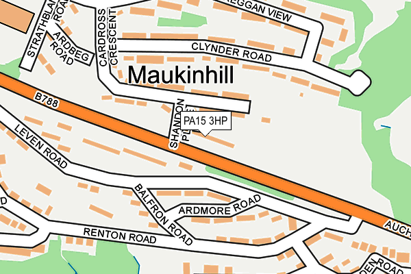 PA15 3HP map - OS OpenMap – Local (Ordnance Survey)