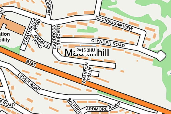 PA15 3HU map - OS OpenMap – Local (Ordnance Survey)