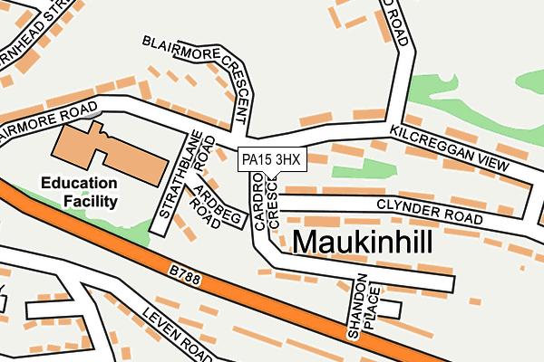 PA15 3HX map - OS OpenMap – Local (Ordnance Survey)