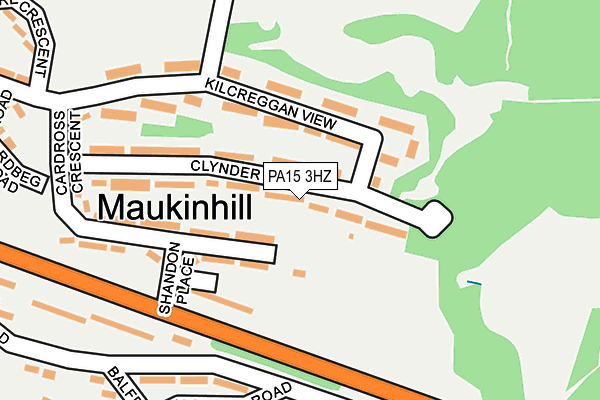 PA15 3HZ map - OS OpenMap – Local (Ordnance Survey)