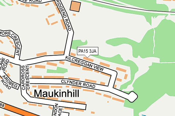 PA15 3JA map - OS OpenMap – Local (Ordnance Survey)