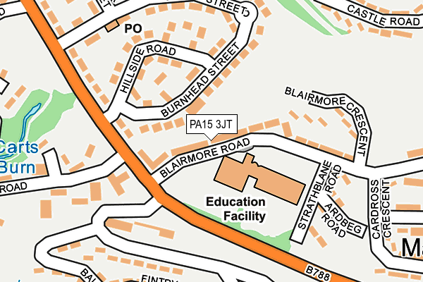 PA15 3JT map - OS OpenMap – Local (Ordnance Survey)