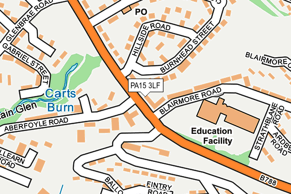 PA15 3LF map - OS OpenMap – Local (Ordnance Survey)