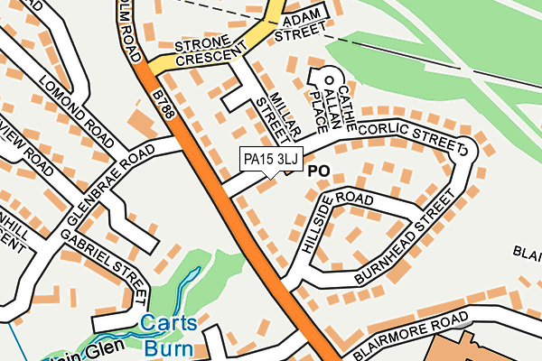 PA15 3LJ map - OS OpenMap – Local (Ordnance Survey)