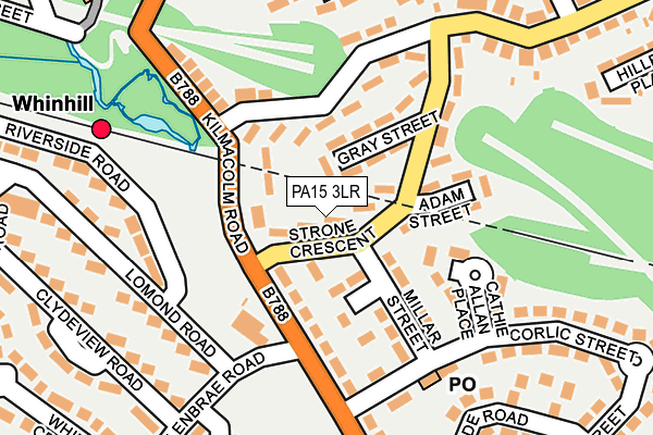 PA15 3LR map - OS OpenMap – Local (Ordnance Survey)
