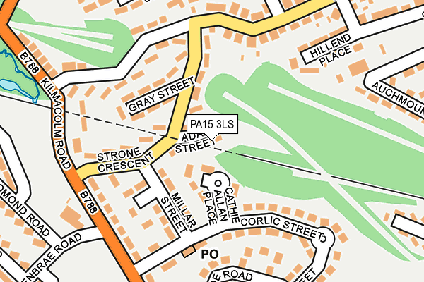 PA15 3LS map - OS OpenMap – Local (Ordnance Survey)