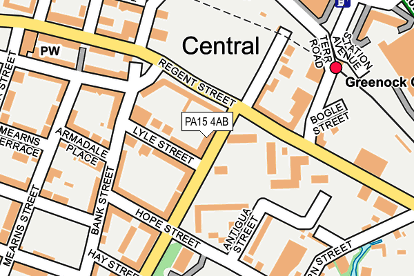 PA15 4AB map - OS OpenMap – Local (Ordnance Survey)